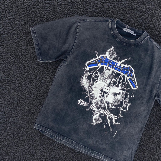 Metallica acid wash oversized tee