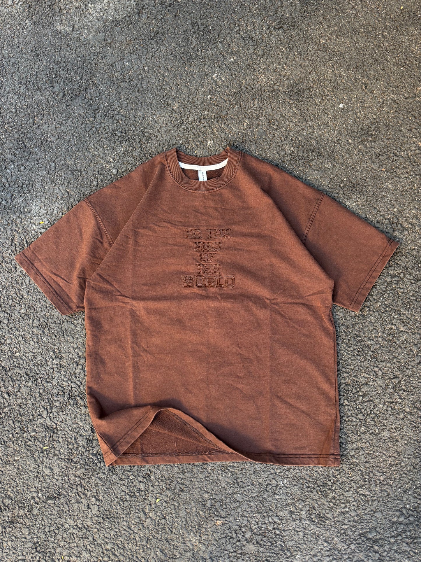 End of the world brown oversized tee