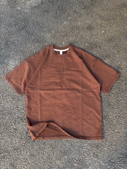 End of the world brown oversized tee