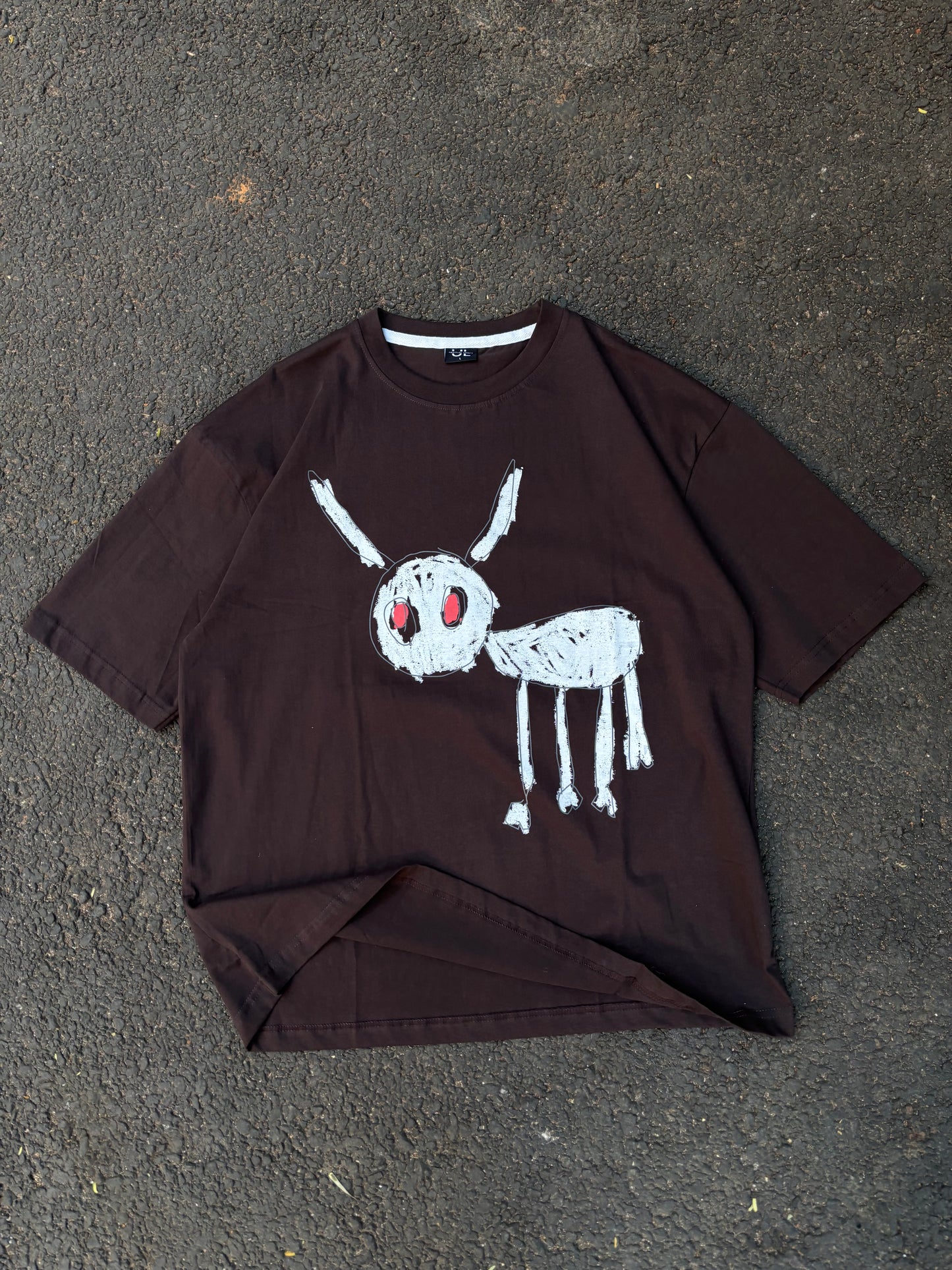 200 bw brown oversized tee