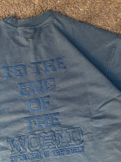 End of the world blue oversized tee