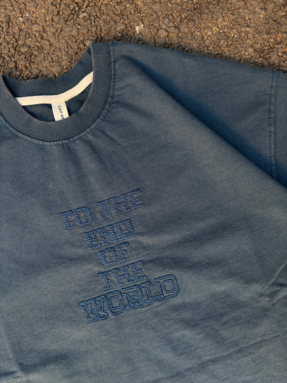 End of the world blue oversized tee