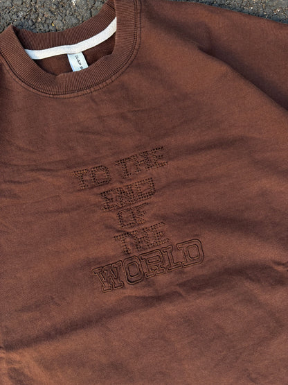 End of the world brown oversized tee