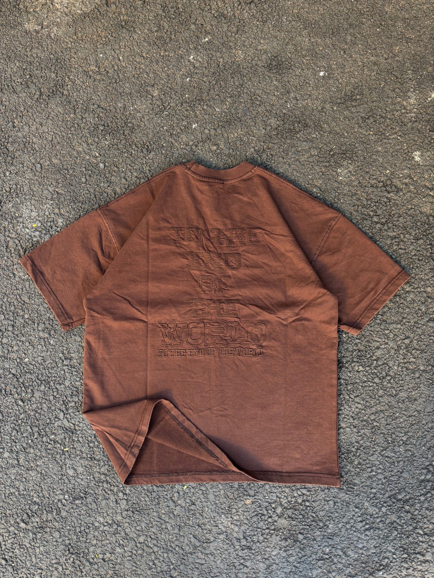 End of the world brown oversized tee