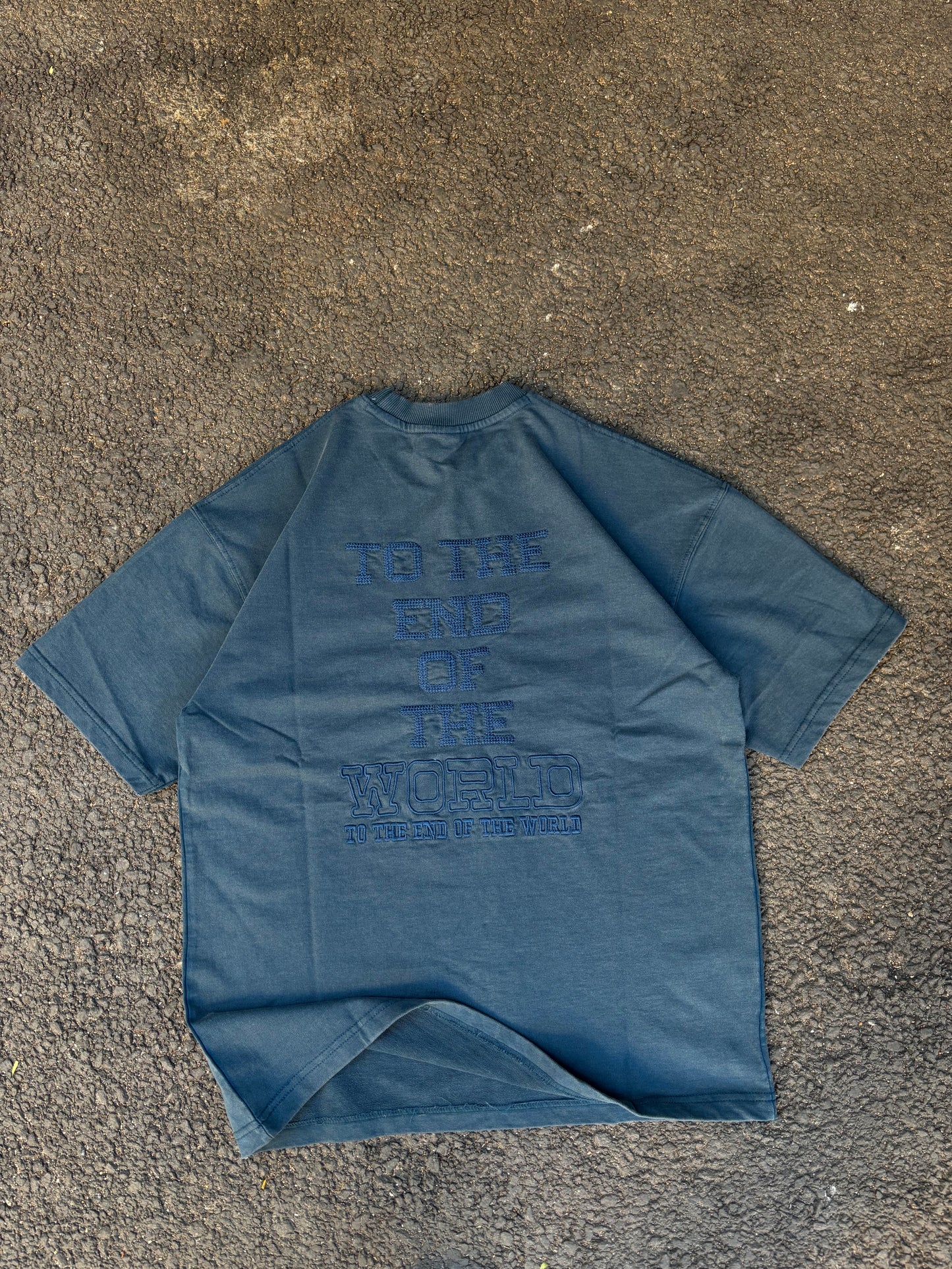 End of the world blue oversized tee