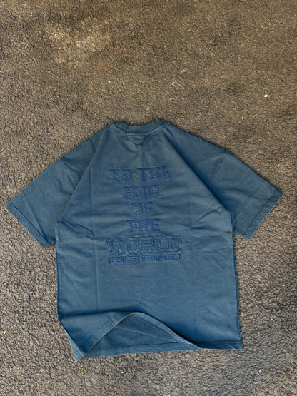 End of the world blue oversized tee