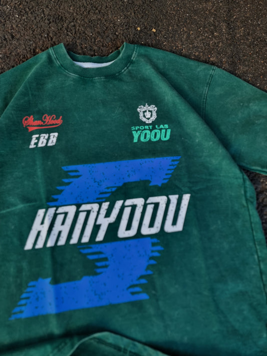 Hanyouu green oversized tee